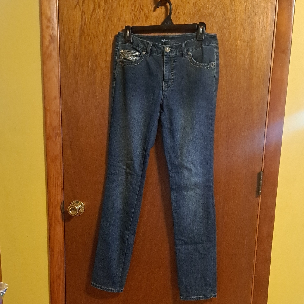Women's Style&Co. Denim Tummy Control Straight Leg Jeans Size 4